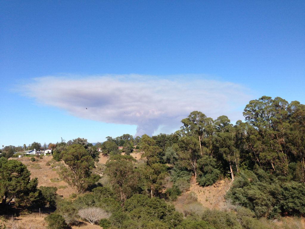 Smoke plume from the Loma Fire at 15:52. 26 September 2016