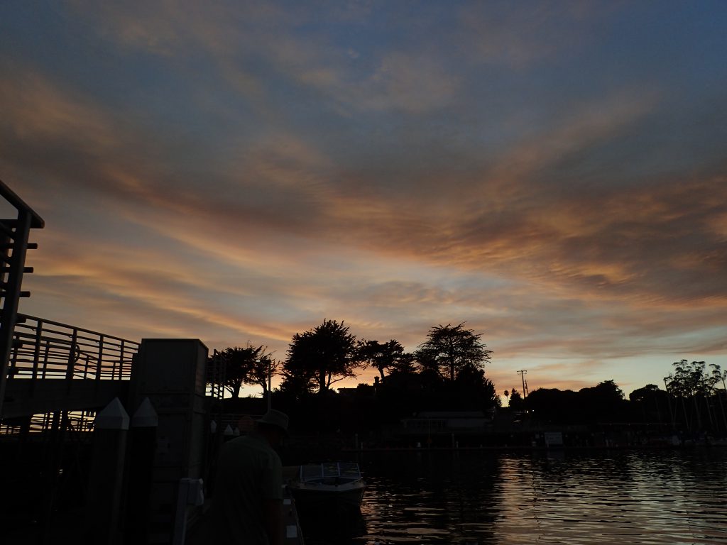 Early evening sky to the west from the Santa Cruz Yacht Harbor. 26 September 2016 © Allison J. Gong