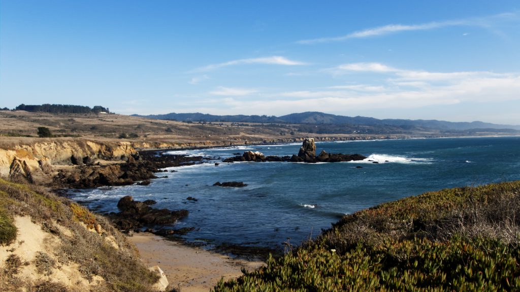 Photo of Whaler's Cove just south of Pigeon Point, during an autumn afternoon low tide